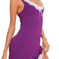 Women'S Loose Full Slips Lace Nightgown Chemise Sleepwear Cotton Jersey Lingerie Purple