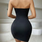Chiquease Cut Out Tube Bodycon Dress,Ladies Sexy Cut Out Sleeveless Strapless Slim Fit Short Black Plain Bodycon Women Short Dresses,Spring/Summer,Party/Nightclub Outfits