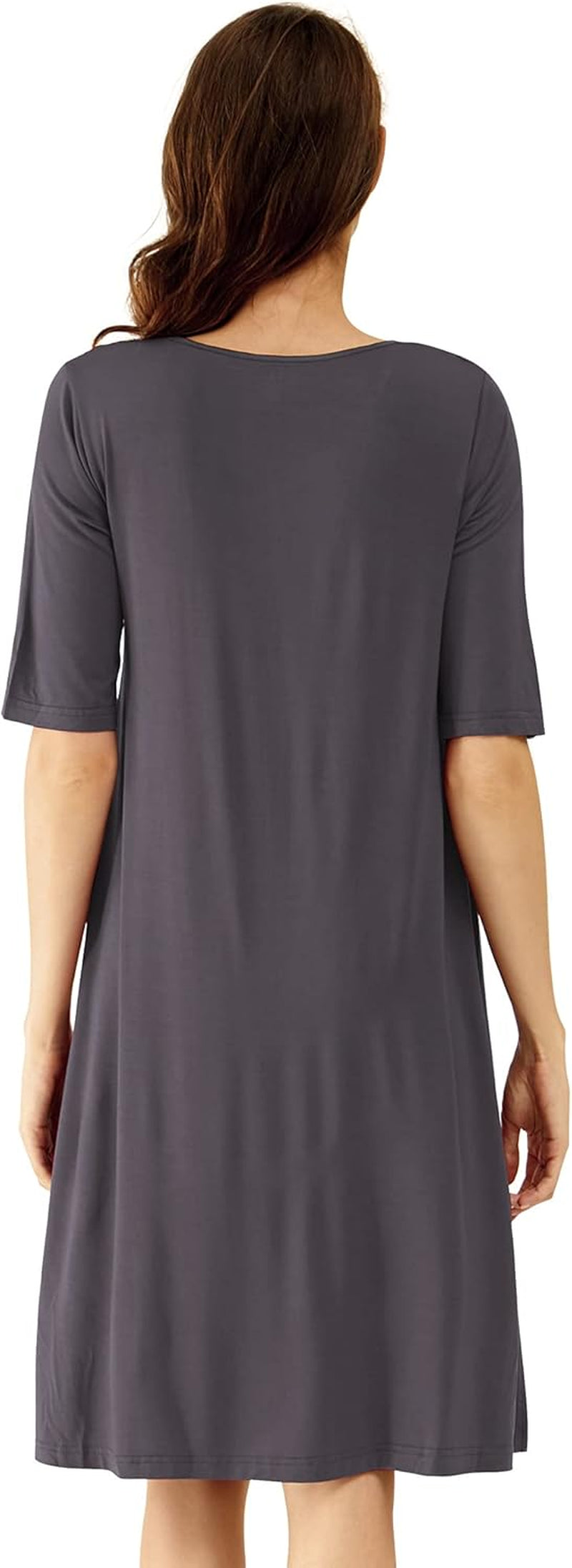 Viscose from Bamboo Nightgowns for Women Short Sleeve Sleep Shirt V Neck Nightgown plus Size Sleepwear S-4X,