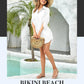 Womens Swimsuit Coverups White Chiffon Bikini Swimwear Beach Cover up Dress Shirt