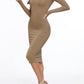 Womens Sexy Fall Knit Dress High Neck Long Sleeve Bodycon Midi Winter Dresses
