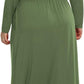Women'S plus Size Maxi Dresses for Curvy Women Long Sleeve Casual Dress