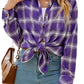 Plaid Flannel Shirts for Women Oversized Long Sleeve Button down Shirts Blouses Tops