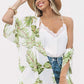Women'S Sheer Chiffon Summer Blouse Tops Kimono Cardigan Floral Casual Loose Cover Ups Swimwear