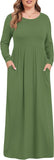 Women'S plus Size Maxi Dresses for Curvy Women Long Sleeve Casual Dress