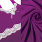 Women'S Loose Full Slips Lace Nightgown Chemise Sleepwear Cotton Jersey Lingerie Purple