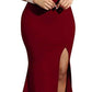 Women Sexy Off-The-Shoulder High Fork Long Formal Evening Dress Club Dresses