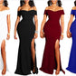 Women Sexy Off-The-Shoulder High Fork Long Formal Evening Dress Club Dresses