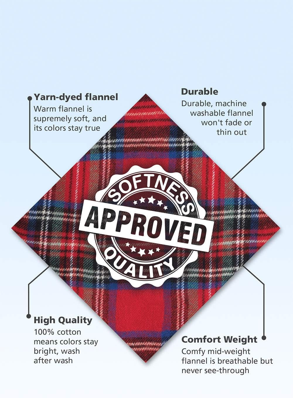 Long Flannel Nightgown - Women Nightgown, Plaid