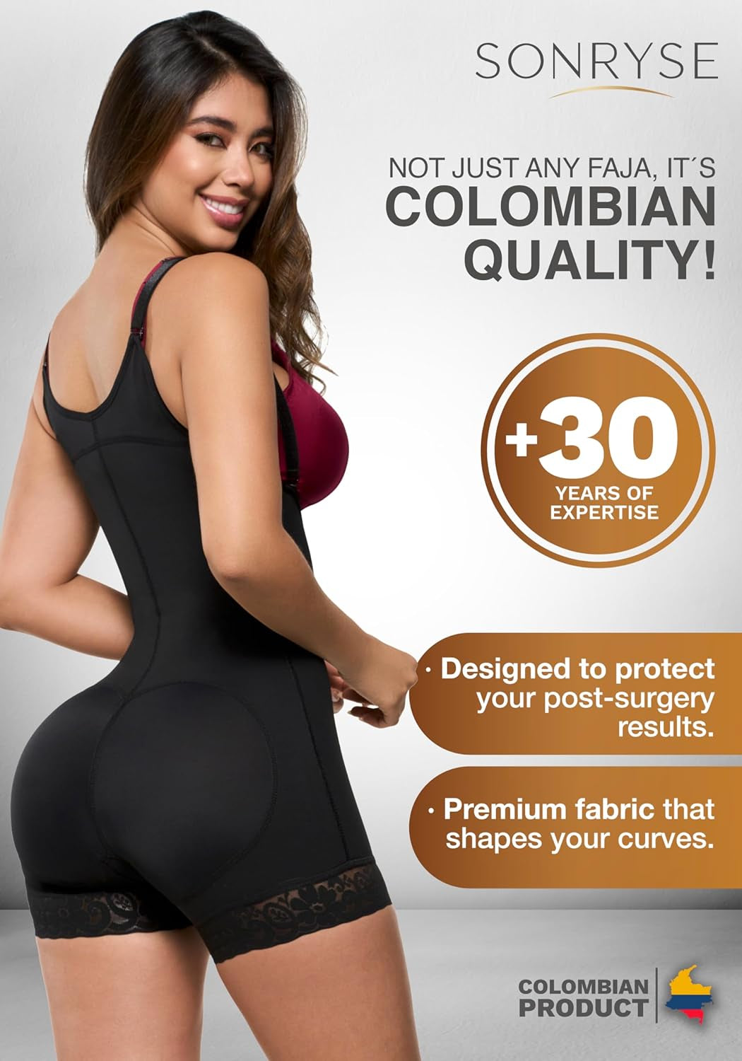 Stage 2 Faja Tummy Tuck Compression Garment | Faja Body Shaper Shapewear for Women | Fajas Colombianas Moldeadoras