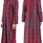 Long Flannel Nightgown - Women Nightgown, Plaid