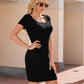 Women'S Summer Bodycon Dress Short Sleeve Scoop Neck Sexy Casual Stretchy T Shirt Mini Dresses