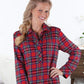 Long Flannel Nightgown - Women Nightgown, Plaid