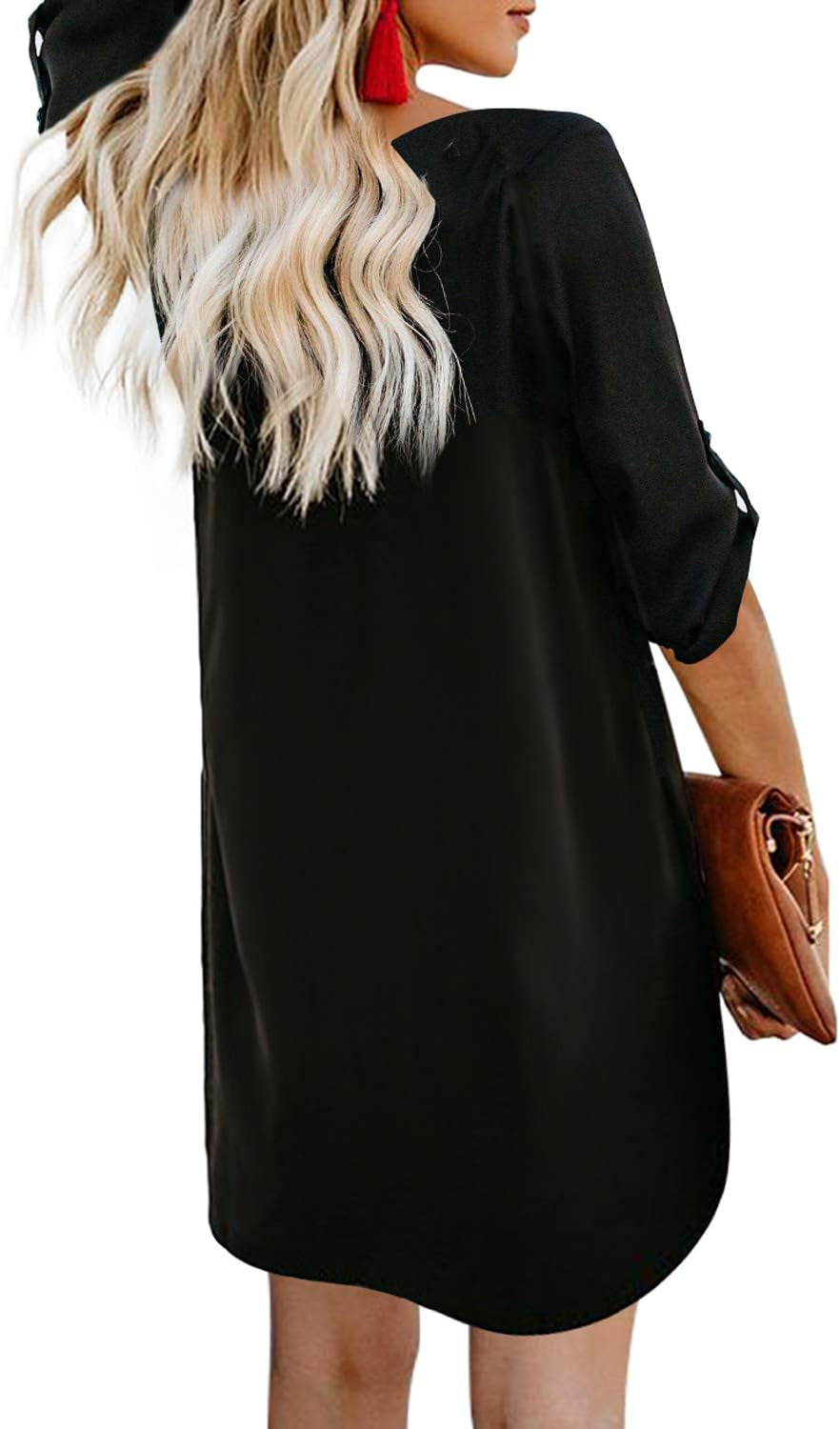 Women Summer Dresses 2024 Strappy Button V Neck Sleeveless Beach Sundress Casual Swing a Line Short Mini Dress