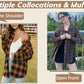 Plaid Flannel Shirts for Women Oversized Long Sleeve Button down Shirts Blouses Tops