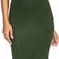 Women'S Sexy Striped Bodycon Maxi Dress Strappy Backless Summer Evening Party Dresses Dark Green X-Large
